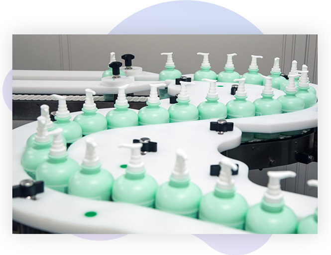 Green bottle in production Sm